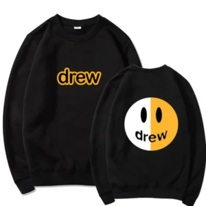 Drew logo printed black sweatshirt